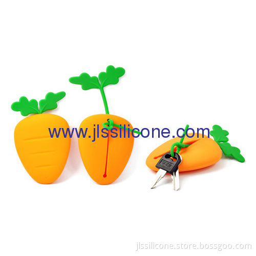 Carrot Shaped Silicone Keychain